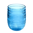 Cobalt blauw waterglas uit kunststof Beaded van Abode.
