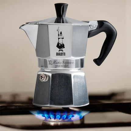 Koffiemaker Bialetti op gasvuur