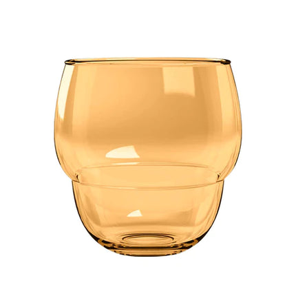 Amberkleurig waterglas in kuststof uit de Stacking Bubble reeks van Abode.