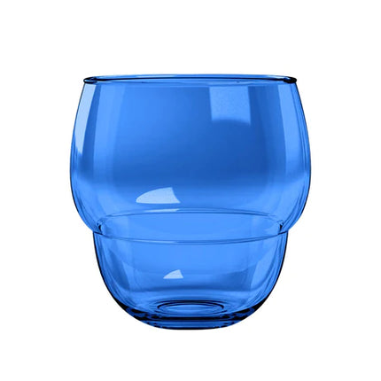 Cobalt blauw waterglas in kuststof uit de Stacking Bubble reeks van Abode.