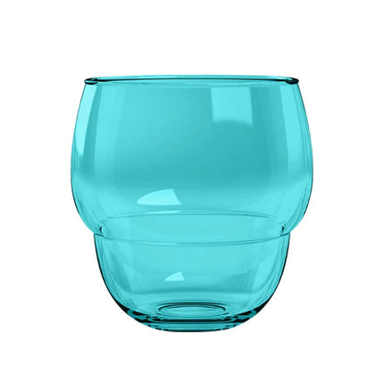 Groenblauw waterglas in kuststof uit de Stacking Bubble reeks van Abode.