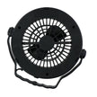 zwarte lamp en ventilator 2 in 1 met staander