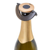 Hals van champagnefles met goud-zwarte champagnestop Gusto van Ad Hoc