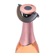 Hals van rosé champagnefles met rosé-zwarte champagenestop Gusto van Ad Hoc