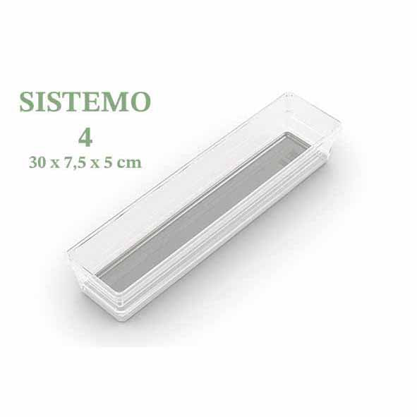 Ladebakje Sistemo van Curver nummer 4 met afmeting 30x7,5x5 cm