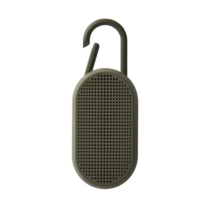 Mino-T Bluetooth luidspreker van Lexon kaki met open karabijnhaak