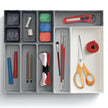 Lade organizer set van 10 stuks Blox van Joseph Joseph gevuld met kantoormateriaal