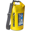 Rugzak Explorer 5 liter van Celly geel zijaanzicht met smartphone in de houder