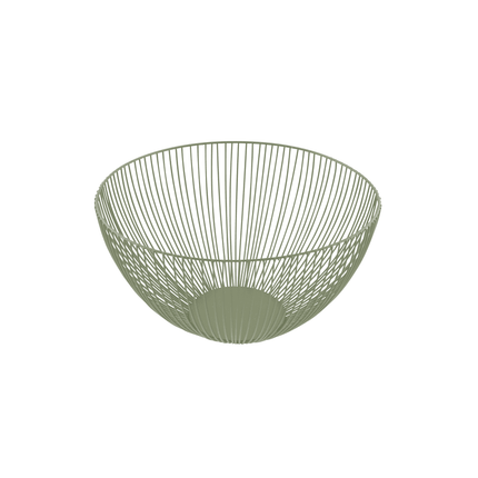 Draadmand in metaal saliegroen